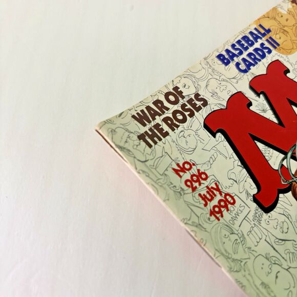 Mad Magazine July 1990 No 296 NKOTB, War of the Roses, TV's Coach Baseball Cards - Picture 4 of 4